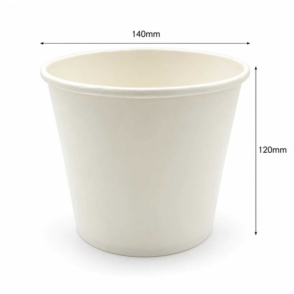 42oz Noodle Bowl White - 300pk White card, PE-lined 42oz